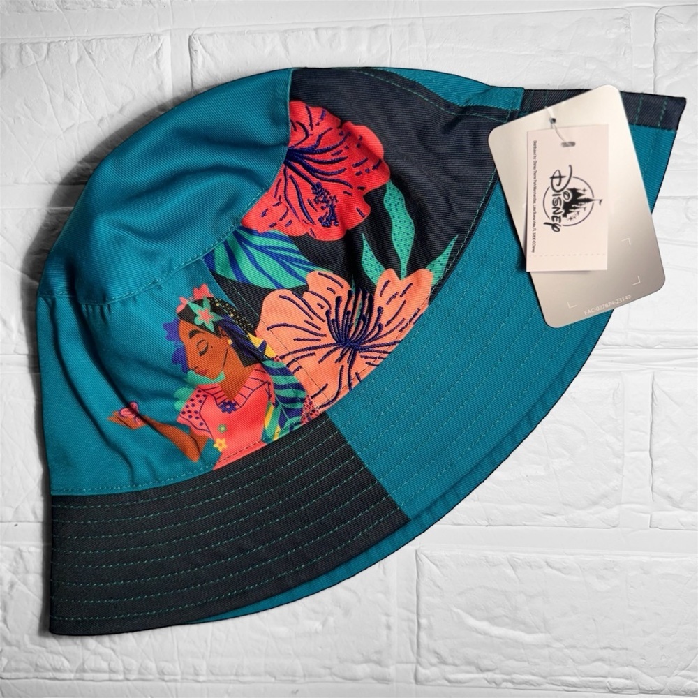 New Disney Encanto Women's Teal Floral Bucket Hat - Picture 9 of 9